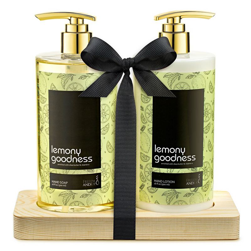 Freida & Joe Lemon Citrus Hand Soap and Lotion Set Luxury Body Care Mothers Day Gifts for Mom, 1 of 3