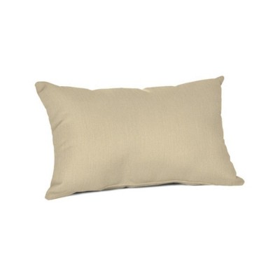 Casual Cushion Solid Sunbrella Fabric 1-Piece Indoor/Outdoor Lumbar Pillow, 19"W x 12"L