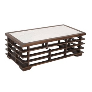 Treasure Trove Accents Cocktail Table with Casters Briar Creek Dark Brown - 1 of 4