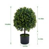 Set of 2 Artificial Boxwood Ball Topiary Trees - 20" Faux Green Plants for Indoor/Outdoor Decor, Porch & Garden Shrubs - 3 of 4