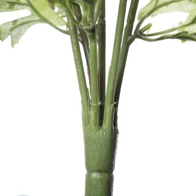 Lush Green 19" Faux Ranunculus Bush Arrangement