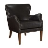 CAVINAS Faux Leather Accent Chair with Contoured Backrest and Solid Wood Legs,Upholstered Living Room Chairs,Reading Chairs for Living Room - 2 of 4