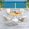Decksplore 5 Piece Patio Dining Table Set Dining Furniture ALU Small Round Outdoor Table and 4 Chairs with cushion for Kitchen - 2 of 4