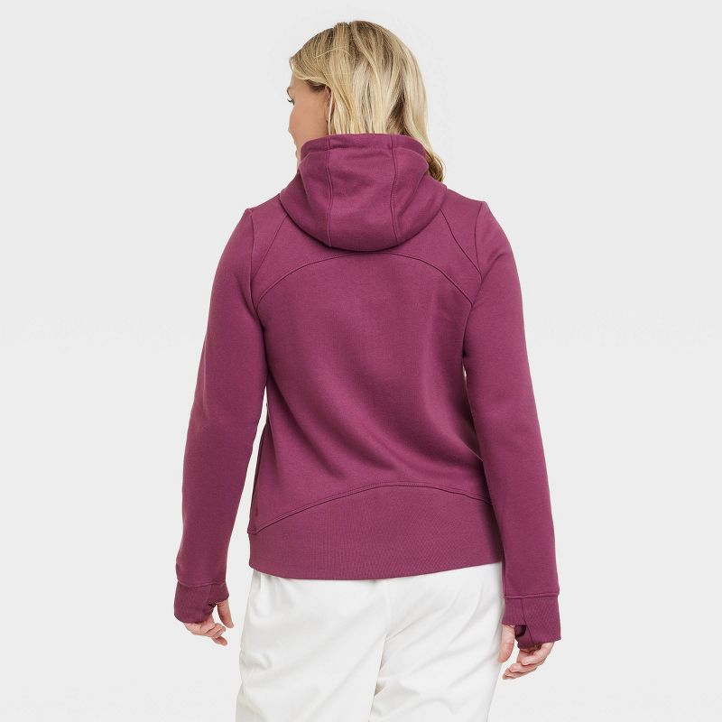 Women's Fleece Full Zip Hoodie - All In Motion™, 5 of 13
