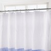 Awesome Home Crinkle Stripe Textured Fabric Shower Curtain, 72"X72" - 2 of 4