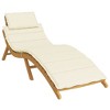 vidaXL Sun Lounger Cushion Cream 73.2 in.x22.8 in.x1.2 in. Oxford Fabric - 2 of 4