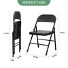 Metal Folding Chairs 2 Pack/4 Pack , Double-Hinged Heavy Duty Steel Frame, Foldable & Stackable - 2 of 4