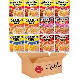 Maruchan Ramen Noodle Cup Soup Instant Variety 12 Count - Assorted Flavors Mix 6 - 1 of 1