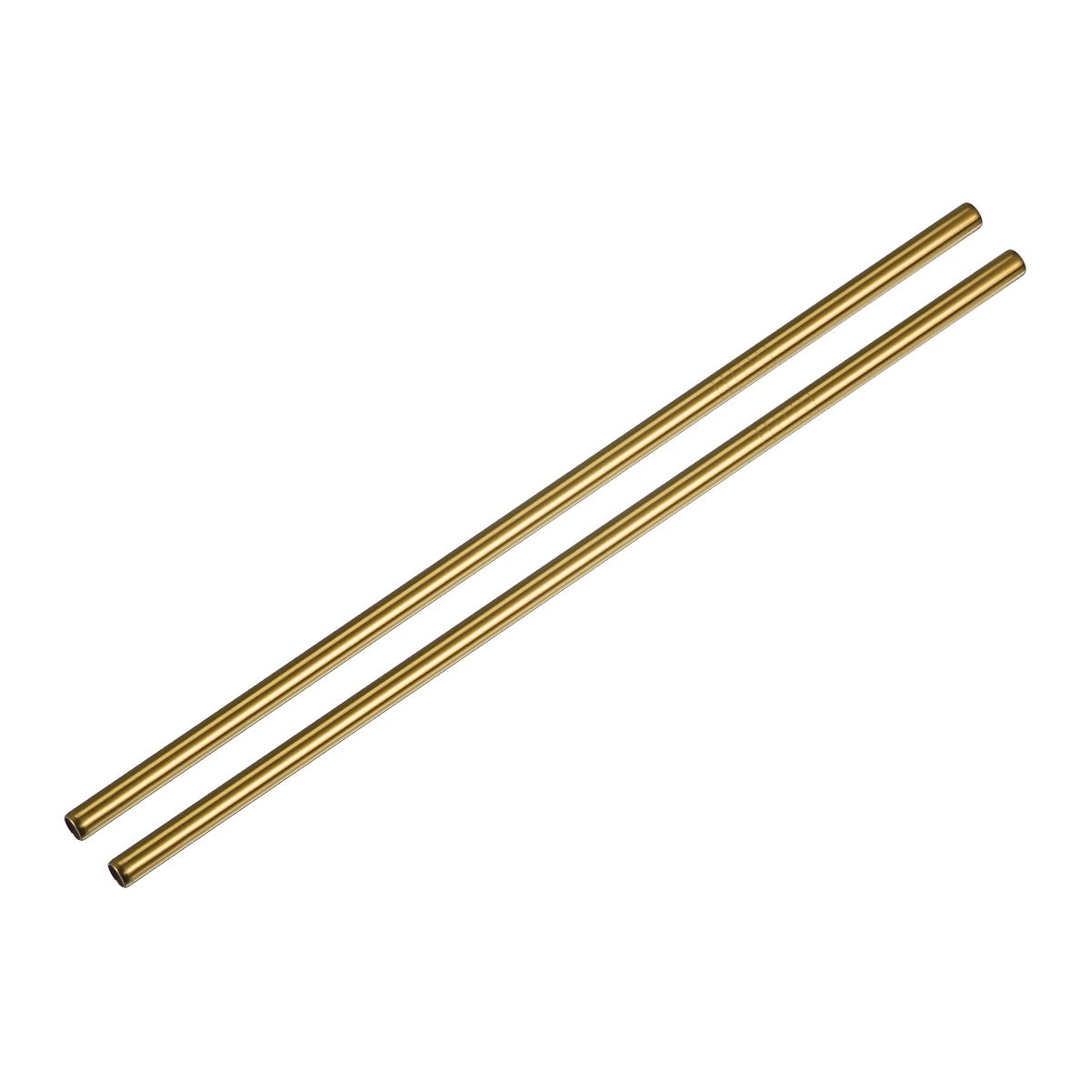 Unique Bargains Smooth Large Cocktail Coffee Juice Reusable Metal Straw 2 Pcs - thumbnail 6