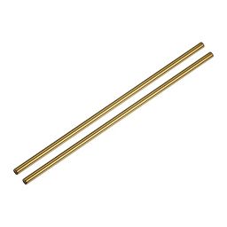 Unique Bargains Smooth Large Cocktail Coffee Juice Reusable Metal Straw 2 Pcs