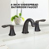 Coucheta 8" Widespread Bathroom Faucet - for 3-Hole Sink with Pop-Up Drain & Supply Lines, Available in Multiple Finishes & Pack Options - 2 of 4