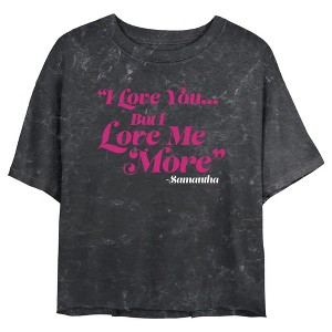 Junior's Women Sex and the City Samantha Love You But Love Me More Crop T-Shirt - 1 of 4