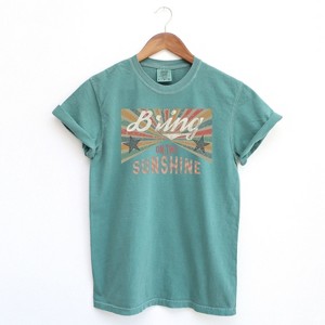 Simply Sage Market Women's Bring On The Sunshine Stars Short Sleeve Garment Dyed Tee - 1 of 2