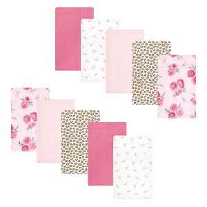 Luvable Friends Hudson Baby Flannel Burp Cloths 10pk Set - 1 of 2