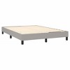 vidaXL Fabric Queen Box Spring Bed Frame 59.8"x79.9" in Light Gray, Modern Design - 4 of 4
