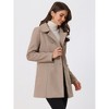 INSPIRE CHIC Women's Christmas Peter Pan Collar Double Breasted Long Trench Winter Pea Coat - image 3 of 4