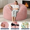 Itopfox 5ft Large Plush Bean Bag Chair with Stripe Cover for Adults, Living Room, Bedroom, Dorm, Office - Cozy & Comfortable - 4 of 4