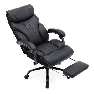 PU Leather Executive Office Chair with High Back, Ergonomic Computer Chair with Wheels, 500 LBS Capacity, Wide Seat - 1 of 4