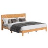 Galano Weiss Wood Frame Platform Bed With Headboard in Amber Walnut, Oslo Oak, Walnut - 3 of 4