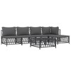 vidaXL 6-Piece Outdoor Lounge Set with Comfy Cushions - Anthracite Patio Furniture in Powder-Coated Steel – Combines Comfort with Versatility - 3 of 4