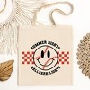 City Creek Prints Checkered Summer Nights Canvas Tote Bag - 15x16 - Natural - 2 of 2