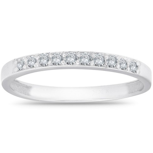 Pompeii3 1/4ct Diamond Wedding Ring 14k White Gold Womens Stackable ...