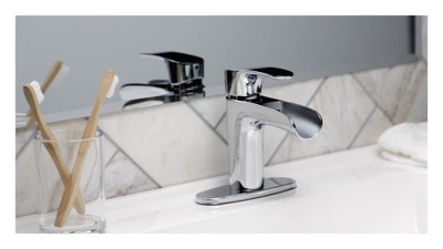 Capri Collection Modern Waterfall Chrome Bathroom Faucet