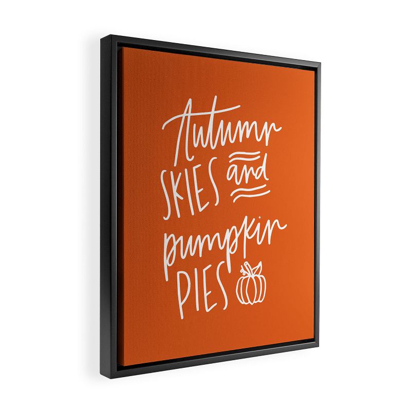 Chelcey Tate Autumn Skies And Pumpkin Pies Orange Framed Art Canvas - Society6, 2 of 4