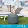 BIRDROCK HOME Outdoor Pouf Ottoman - Hand-Woven, Waterproof, Lightweight Footstool with Bead Filling - Boho Patio, Porch & Living Room Chair, Mist. - 4 of 4