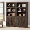 Farmhouse Bookshelves and White Bookcases with Doors for Home Office, Living Room, Bedroom - 3 of 4