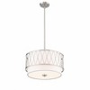Dalton 3-Light Pendant - Modern Mid-Century Design with White Fabric Shade, 17" x 10.5" - 3 of 4