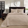 3 Pcs Elegant Reversible Fitted Bedspread Set, Classic Stitch Pattern Rich Depth and Texture Bedding Set, All Season Home Textile fits Lux Bedroom Decor - 2 of 4