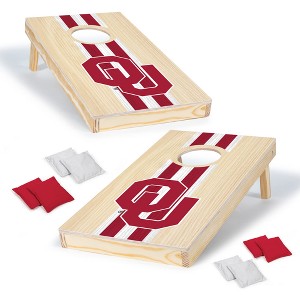 NCAA Oklahoma Sooners 1'x2' Wood Cornhole Set - 1 of 4