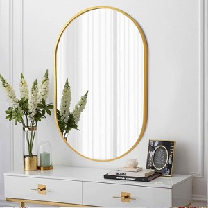 MAYEERTY Metal Framed Oval Bathroom Mirror - 1 of 4