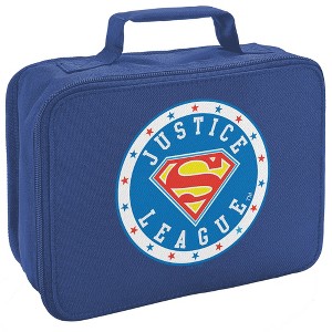 Justice League Superman Athletic Logo Insulated Soft Sided Lunch Box - 1 of 4