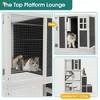 Wooden Cat House for Indoor & Outdoor Use, 3 Tier Cat Enclosure Resting Box with 4 Platforms, Cat Shelter Kitty House For 1-3 Cats Hiding Resting - 4 of 4