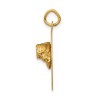 Black Bow Jewelry 14k Yellow Gold Embossed Baby Shoes Disc Charm or Pendant, 15mm - 2 of 4