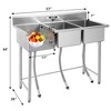 Garvee Freestanding Sink, Commercial Stainless Steel Sink,Compartment Sink, Prep & Utility Sink for Home, Restaurant, Laundry, Garage, Outdoor - 2 of 4