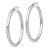 Black Bow Jewelry 4mm x 50mm 14k White Gold Classic Round Hoop Earrings - 2 of 4