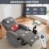 Power Lift Recliner Chair with Massage & Heat, Electric Recliner with Remote, 2 Cup Holders, Side Pockets and Stand Assist for Living Room, Bedroom - 4 of 4