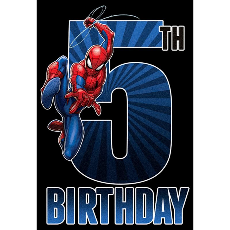Girl's Marvel Spider-Man 5th Birthday Crop T-Shirt, 2 of 4