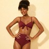 Women's Shirred Full Coverage High Waist Bikini Bottom - Shade & Shore™ - 3 of 4