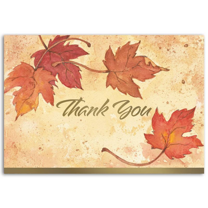 50ct Fall Leaves &#34;Thank You&#34; Cards, 2 of 4