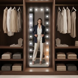 CIPACHO 56x18 Inch Full Length Mirror Unbreakable Tempered Glass Touch Control Distortion Free Anti Delivering - 1 of 4