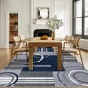 9x12 Modern Area Rug - Machine Washable Low Pile Carpet, Non-Slip & Non-Shedding for Living Room,Bedroom,Playroom,office(Navy Blue) - 3 of 4