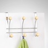 Evideco French Home Goods Versatile Over-the-Door Metal Rack with Ceramic Hooks - 2 of 4