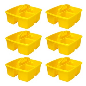 Storex Small Caddy, Yellow, Pack of 6 - 1 of 1