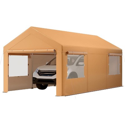 Acekool Carport Canopy – Heavy Duty Portable Garage Shelter with Vent Windows, Easy Assembly, All-Season Protection