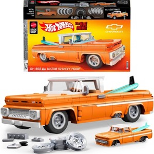 Mattel Brick Shop Hot Wheels Custom 62 Chevy Pickup Building Toy Kit for Collectors - 858pc - 1 of 4