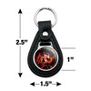 A Nightmare On Elm Street Freddys Fire Black Leather Keychain - 4 of 4